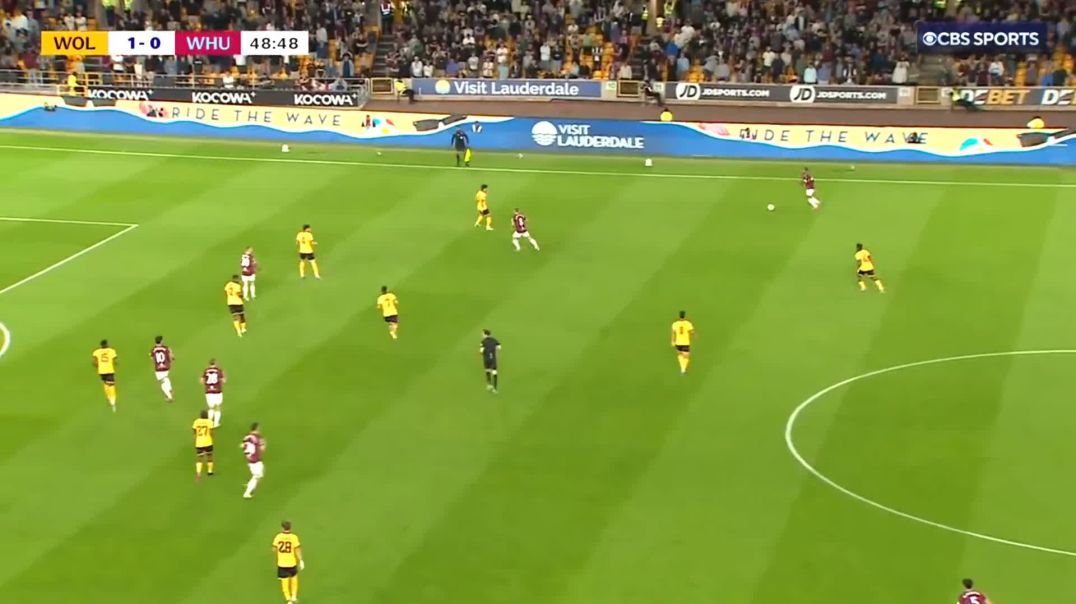 Wolves 1 - [1] West Ham - Tomas Soucek 50'