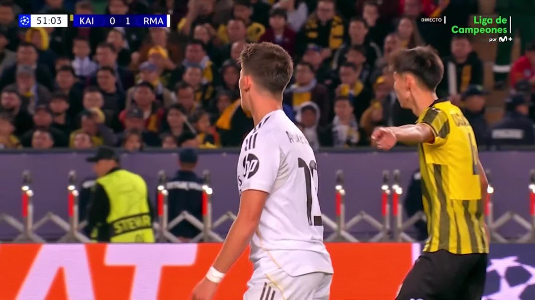Kairat Almaty 0 - [2] Real Madrid - Kylian Mbappé 52'