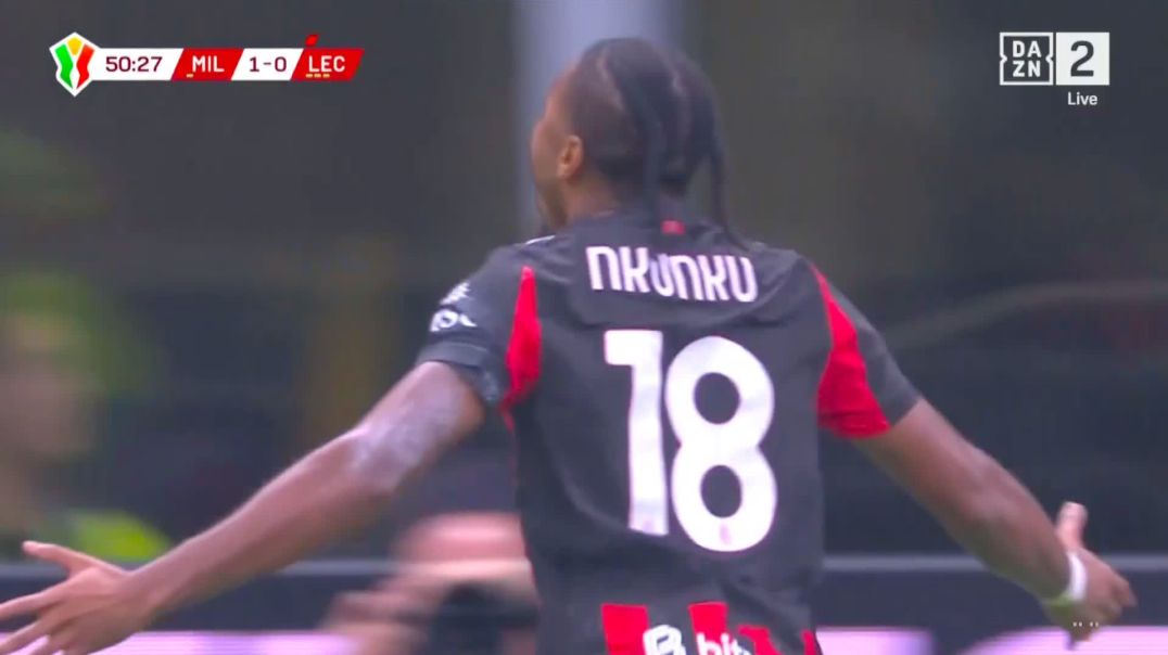 ⁣Milan [2] - 0 Lecce - Christopher Nkunku 51'
