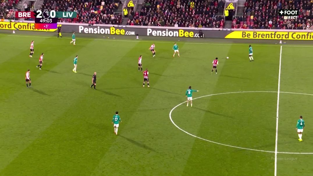 ⁣Brentford 2 - [1] Liverpool - Milos Kerkez 45+4'