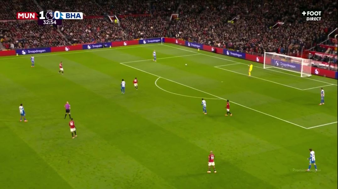 ⁣Manchester United [3] - 0 Brighton & Hove Albion - Bryan Mbeumo 61'