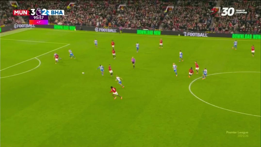 ⁣Manchester United [4] - 2 Brighton & Hove Albion - Bryan Mbeumo 90+6'