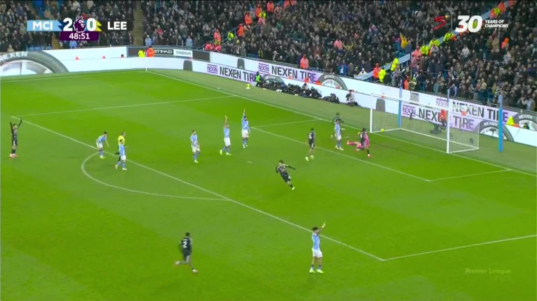 ⁣Manchester City 2 - [1] Leeds - Dominic Calvert-Lewin 50'