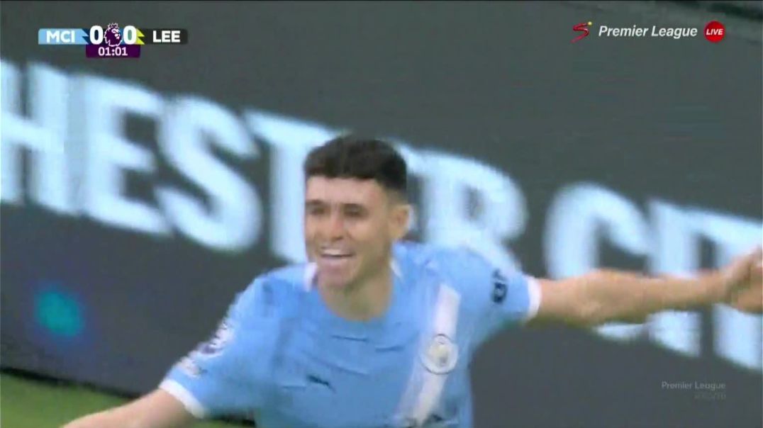 ⁣Manchester City 1 - 0 Leeds - P. Foden 2'