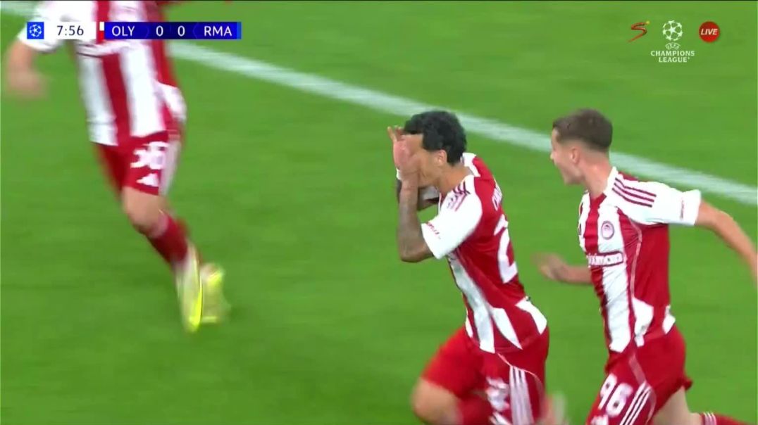 ⁣Olympiacos Piraeus 1 - 0 Real Madrid - Chiquinho 8'