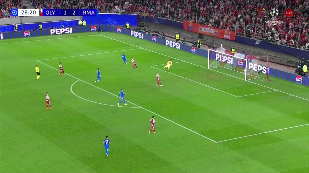 ⁣Olympiacos Piraeus 1 - 3 Real Madrid - K. Mbappé 29'