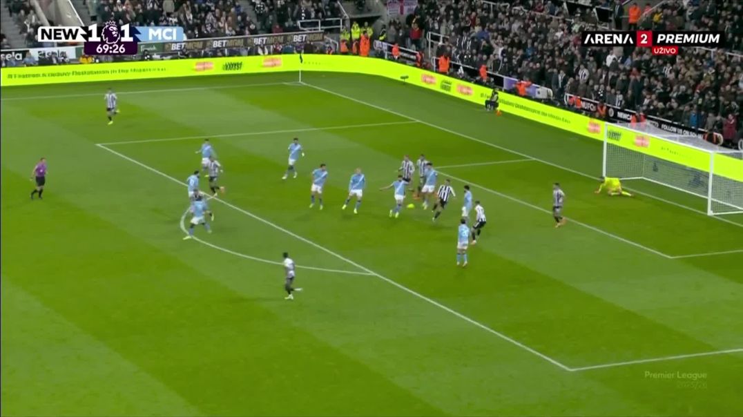 ⁣Newcastle 2 - 1 Manchester City - H. Barnes 70'