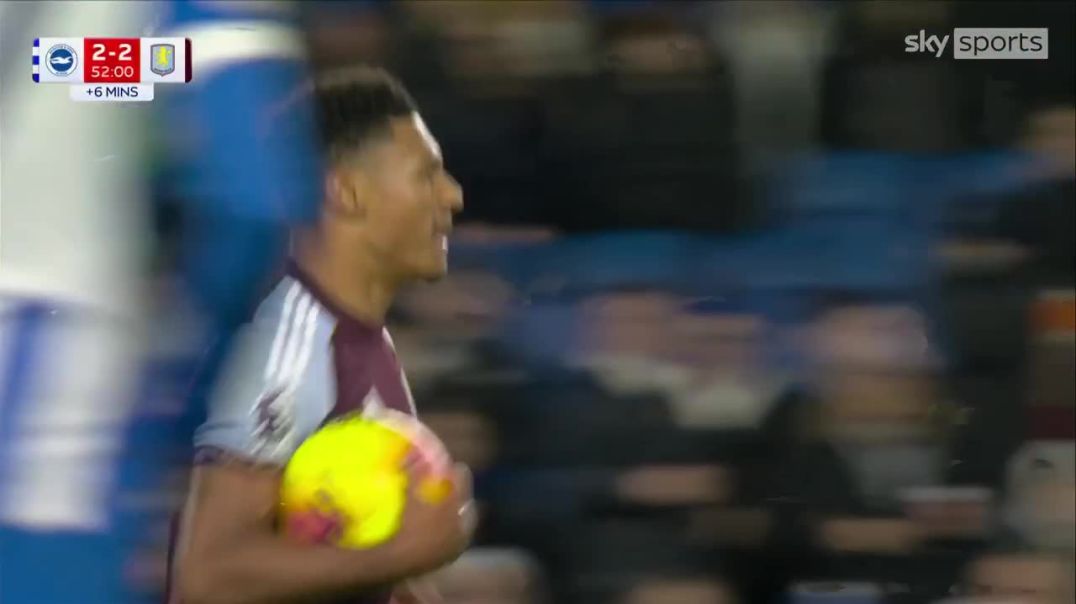 Brighton 2 - [2] Aston Villa - Ollie Watkins 45+8'