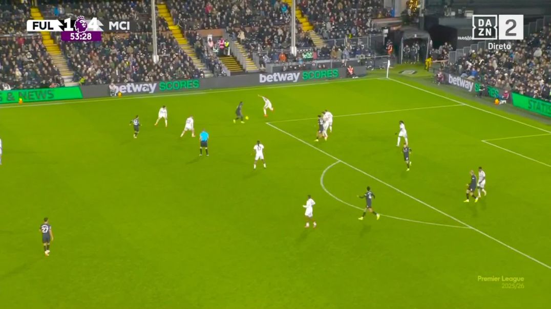 ⁣Fulham 1 - [5] Manchester City - J. Doku 54'