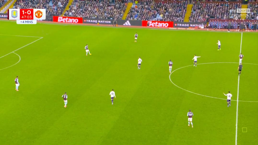 ⁣Aston Villa 1 - [1] Manchester Utd - Matheus Cunha 45+3'