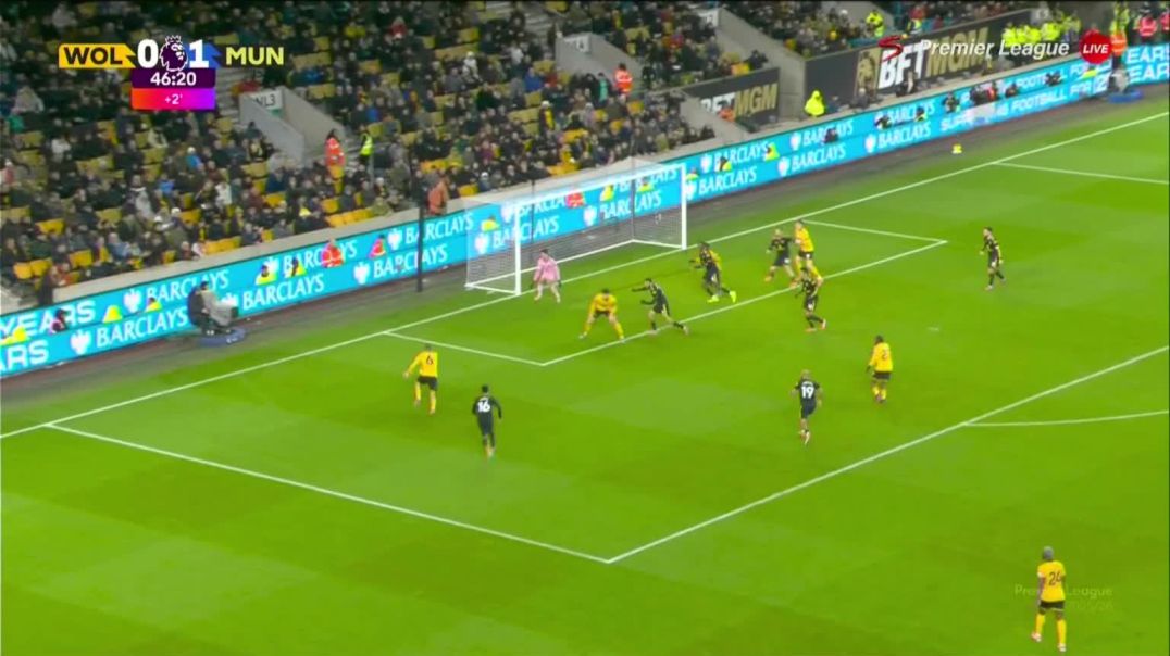 Wolves [1] - 1 Manchester Utd - J. Bellegarde 45+1'