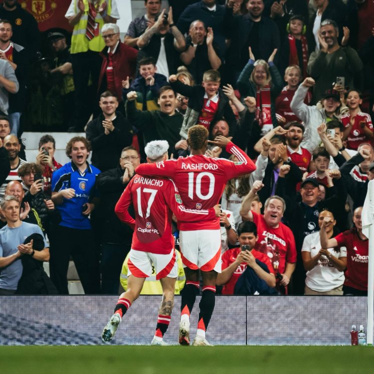 Man Utd 7-0 Barnsley: Erik ten Hag's team humiliates Barnsley in the Carabao Cup thanks to two goals from Marcus Rashford.