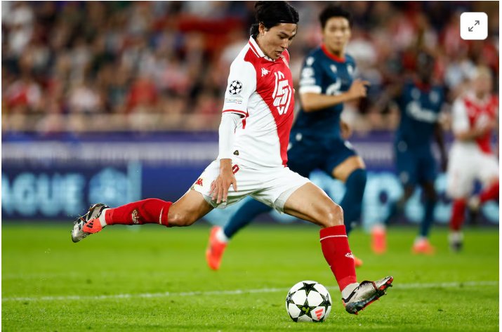 Minamino double helps Monaco to 5-1 Champions League thrashing of Red Star