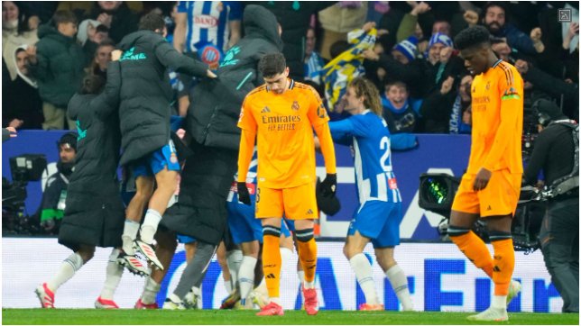 Real Madrid made to pay for profligacy as Espanyol snatch win