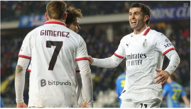 Santiago Giménez nets first AC Milan goal in win over Empoli