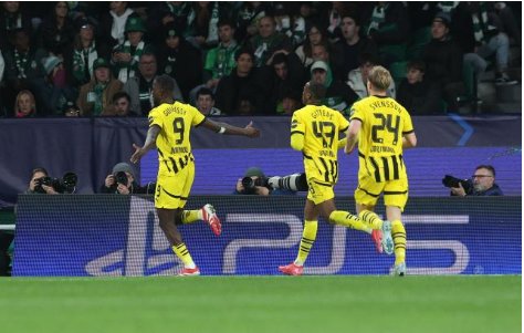 Borussia Dortmund take commanding first-leg lead over Sporting CP