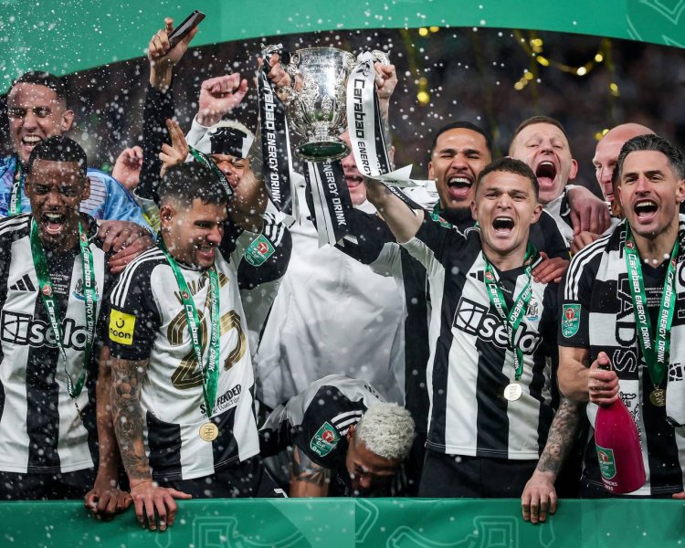 Newcastle defeated defending champion Liverpool 2-1 at Wembley to win the Carabao Cup final, ending their70 year drought for a major domestic trophy.