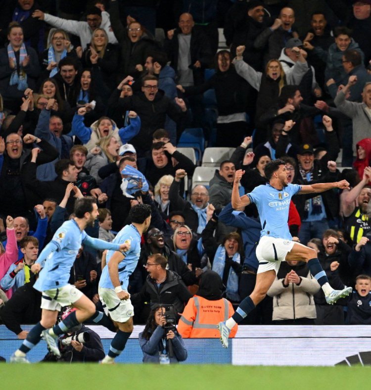 Nunes moves Man City up to third place against Villa with a late winner.