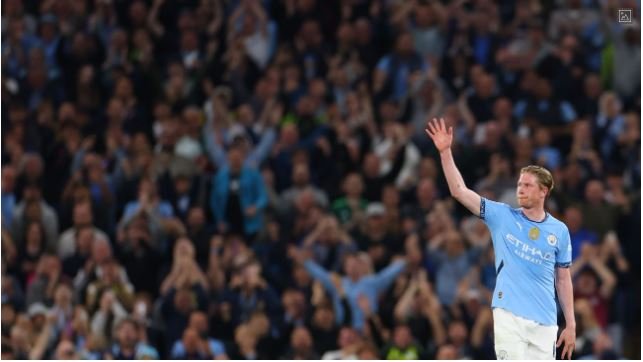 City climb to third with 3-1 win over Bournemouth in De Bruyne's final home game