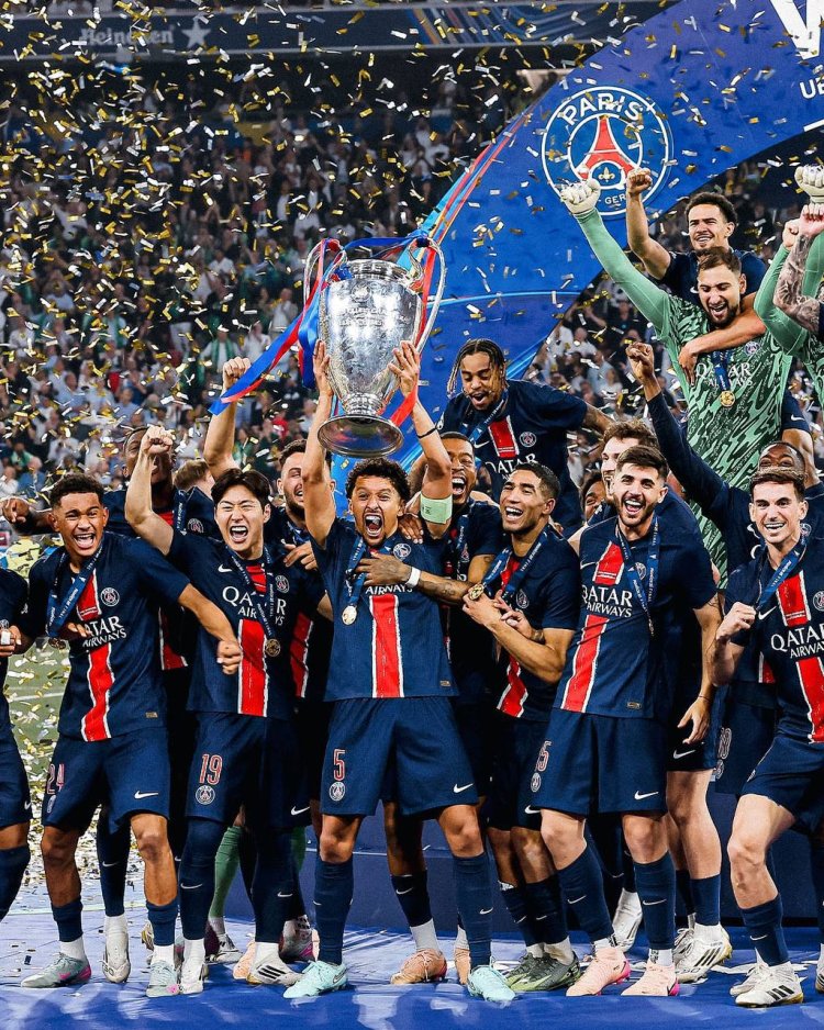 PSG crushes Inter to win the Champions League for the first time ever.